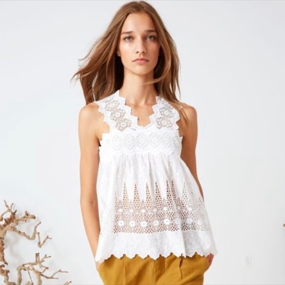 Ulla johnson birdie blouse daisy top white size 2 - Picture 2 of 6